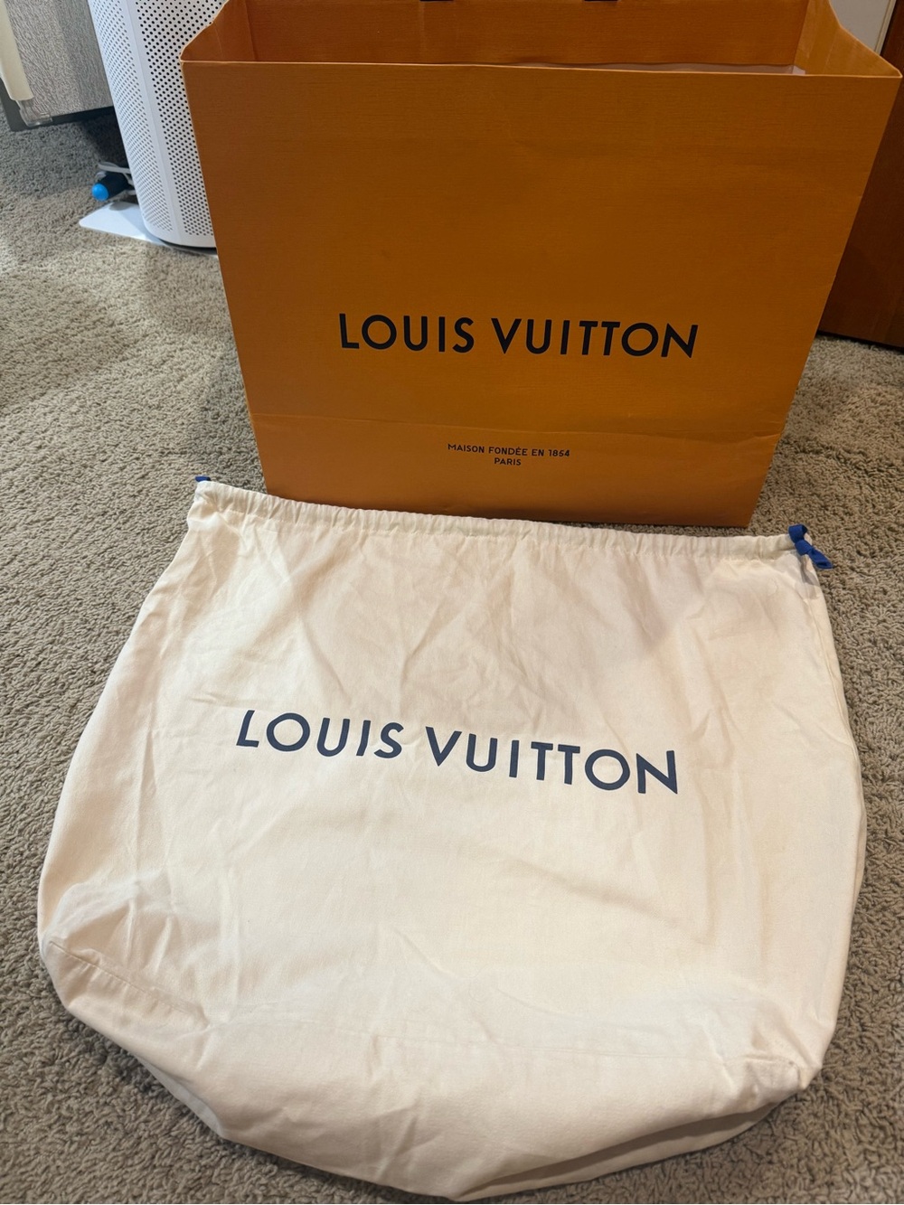 Authentic Louis Vuitton XL Shopping Bag + Oversized Dust Bag – Fits OnTheGo GM